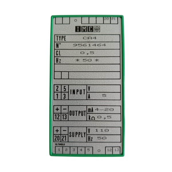 ime ca-4 alarm relay input 0-5a output 4-20ma aux.110v 50hz